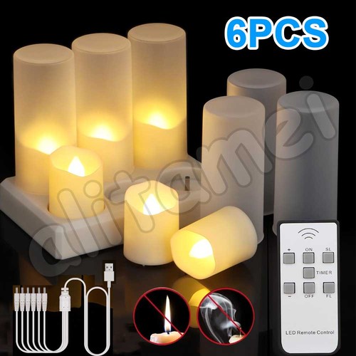 6pcs rechargeable led tea - 6pcs,