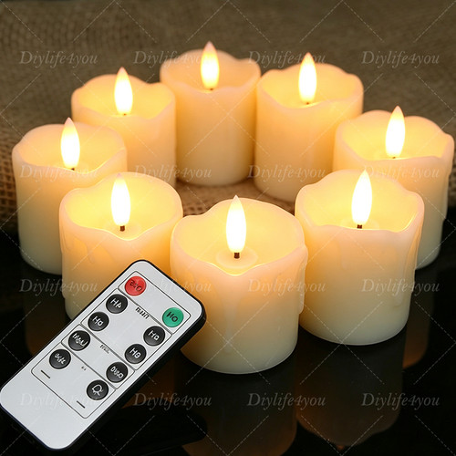 6pcs flickering real wax - 6pcs,