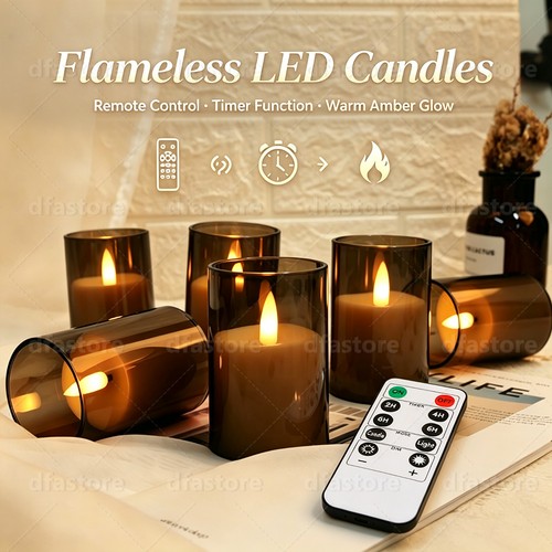 Pack small acrylic flameless - 6,