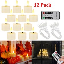 12Pcs Tea Lights Candles LED