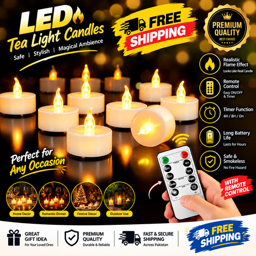 12pcs rechargeable led - 12pcs,