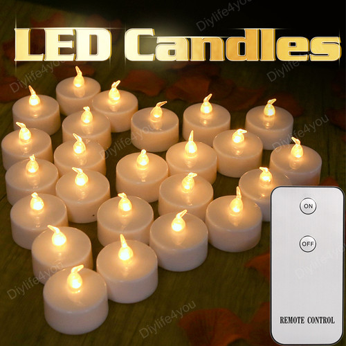 Flickering tea lights votive - tea,