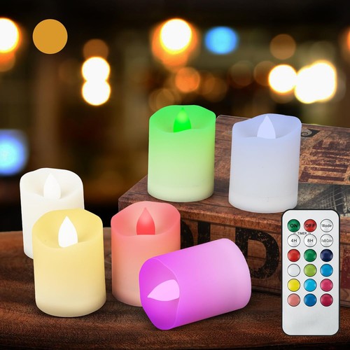 Packs led candles rgb - 6, tea
