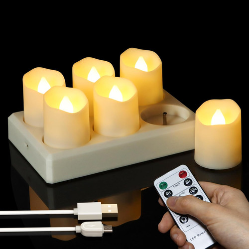 6pcs led rechargeable tea - 6pcs,