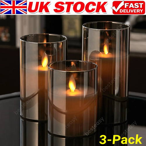 Pack glass candles - glass, led