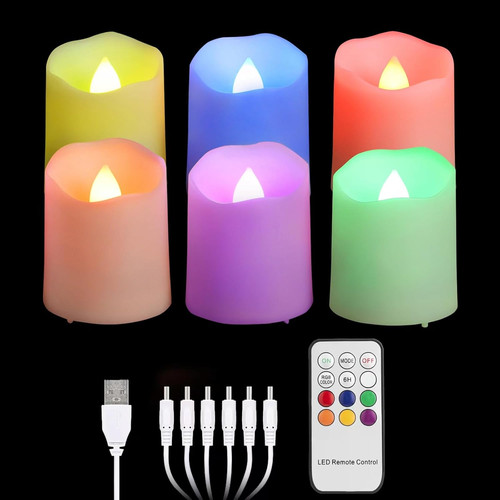 6pc rechargeable led - 6pc,