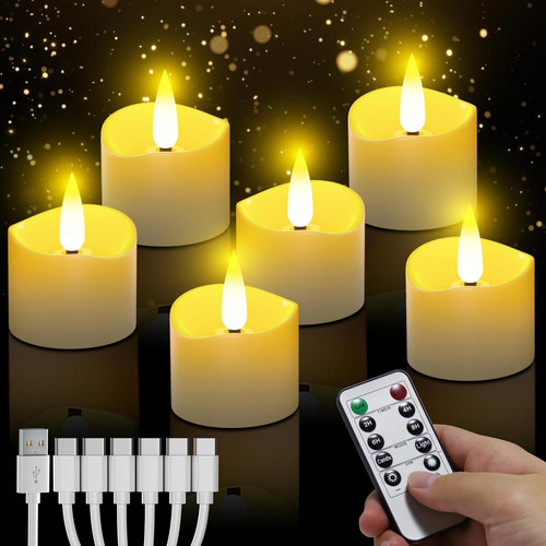 Rechargeable tea lights with - rechargeable,