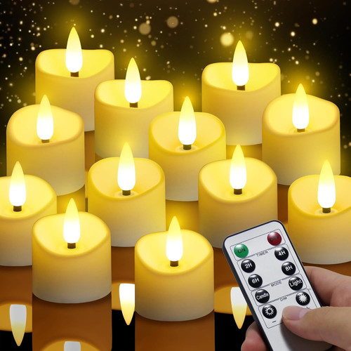 Battery tea lights with remote - lights,