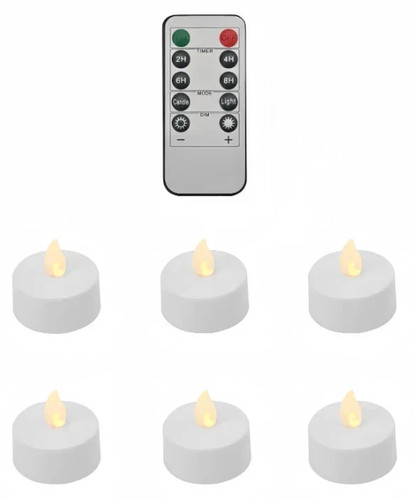 6pcs flameless led tea lights - flameless,