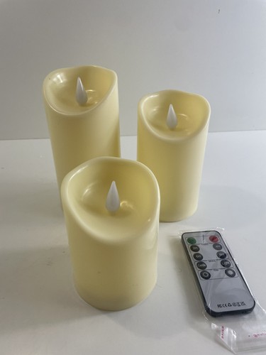 Set led flameless pillar - 3,