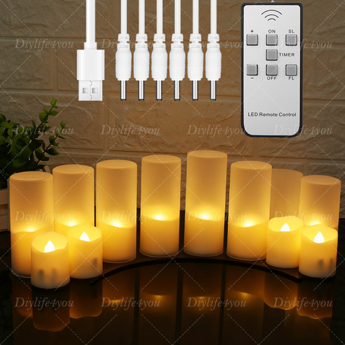 6pcs rechargeable flickering - rechargeable,