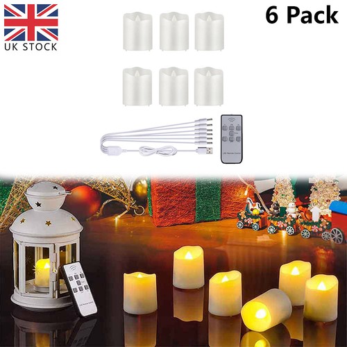 Led candle flickering tea - 6x,